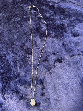 Michael Kors Rose gold Pave Disc Pendant Necklace